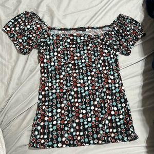 Tempted hearts short sleeve blouse